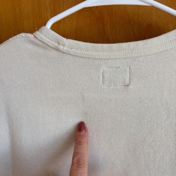 Faherty Sweatshirt Womens Small Cream Big Sky Country Graphic Crew Neck Cotton - Picture 6 of 9